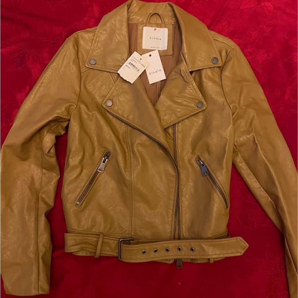 Nwt Elodie faux, leather Moto jacket